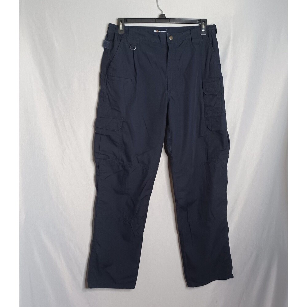 5.11 Tactical Series Pants Mens 36x34 Navy Cargo Elastic Waist Outdoor Workwear